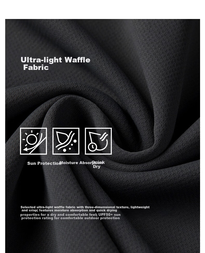 Biyinlefen [Ultra-Light Waffle] 2026 Spring Summer New Men's Casual Outdoor Commuting Sun Protection Quick-Dry Short Sleeve T-Shirt 4