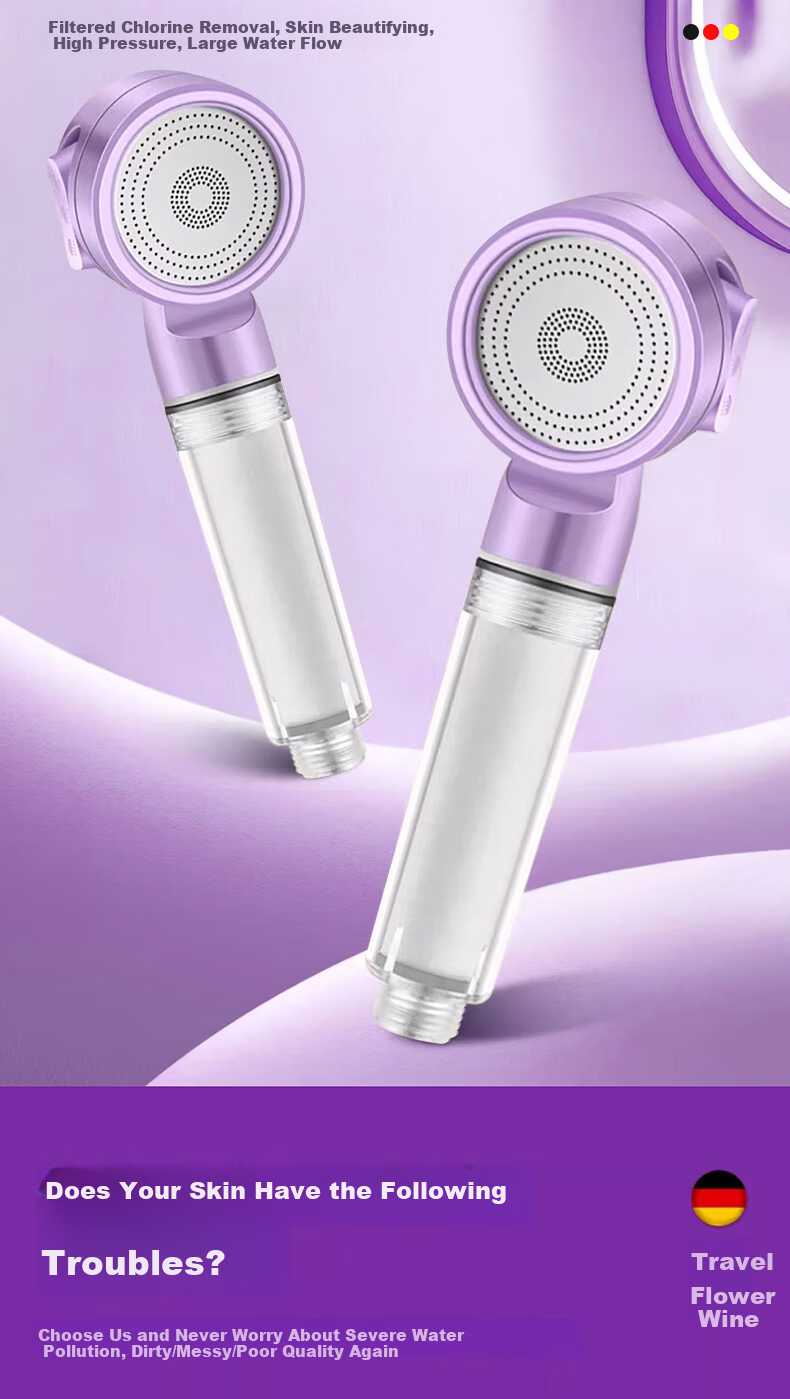 JROR Germany Portable Pressurized Shower Head Single Spray Travel Filtered Shower Bathroom Baby Shower 5