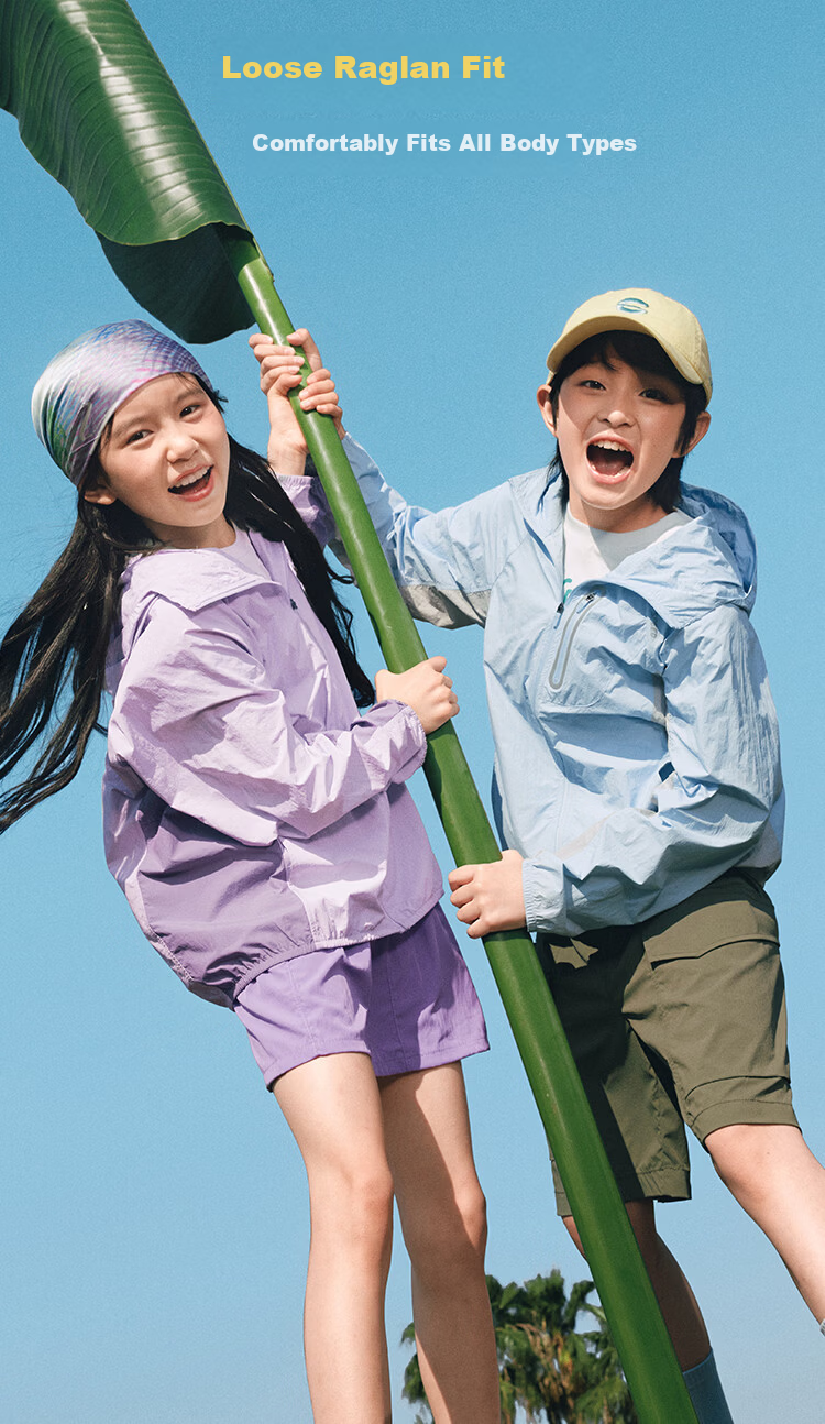 Balabala Kids Sun Protection Jacket Boys Girls Summer 2026 Lightweight Cooling UPF100+ 8