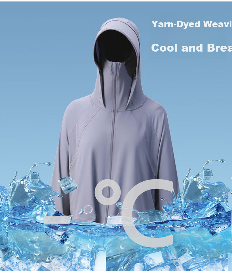 Langsha Women's Summer 2026 New Black Coated Brim UV Protection UPF50+ Ice Silk Outdoor Sun Protection Jacket 7