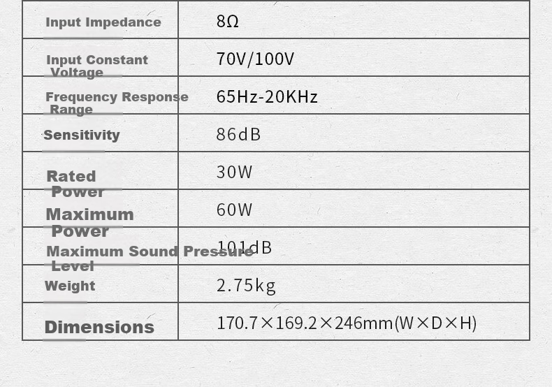HiVi JA400 Wall-Mounted Dual-Use Constant Voltage and Constant Impedance Speaker Pair 30W for Public Broadcasting Indoor Exhibition Hall Conference Background Music System 2