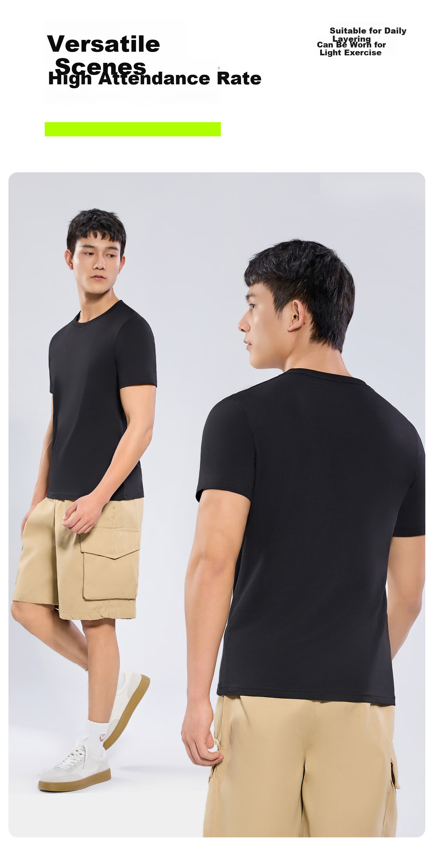 Youkeshu Men's Short Sleeve Summer Pure Cotton Slim Fit Tank Top All Cotton Sweatshirt Sports Fitness Sweat-Absorbing T-Shirt 12