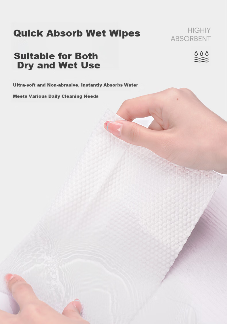Dafi Wall-Mounted Disposable Thickened Large Facial Towel Hanging Extractable Soft Cleansing Cotton Dual-Use Dry and Wet Lint-Free Wipes 9