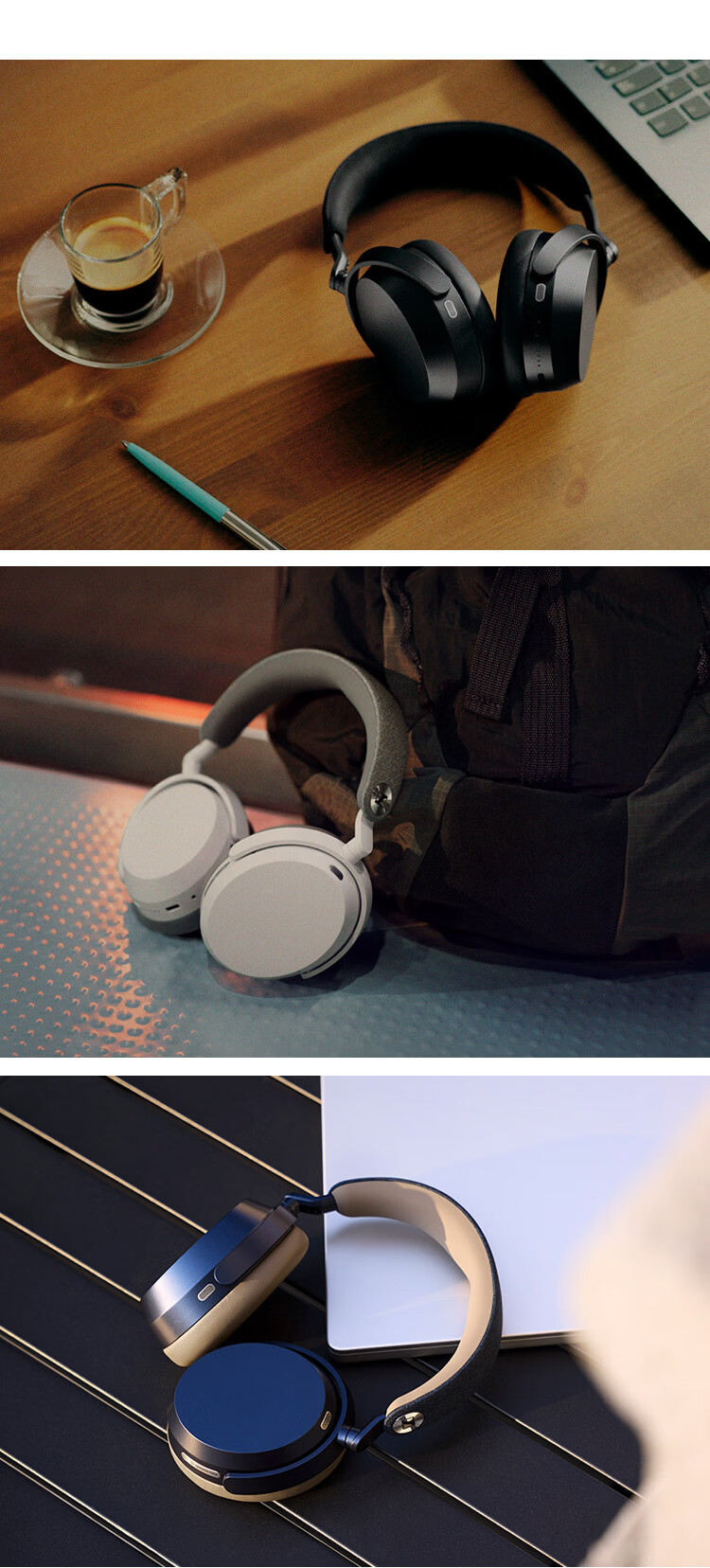Sennheiser MOMENTUM 5 Wireless Headphones Song Weilong Edition Large Ear Cup 5 Bluetooth Over-Ear Hi-Fi Adaptive Noise Cancelling Music Gaming Headphones Cream White 24