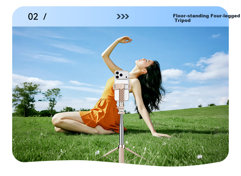 Suoying [2026 New] Selfie Stick Phone Holder Floor Tripod Live Streaming Stand 360° Rotation Anti-Shake Auto Tracking Travel Compact Portable Concert Photography 30
