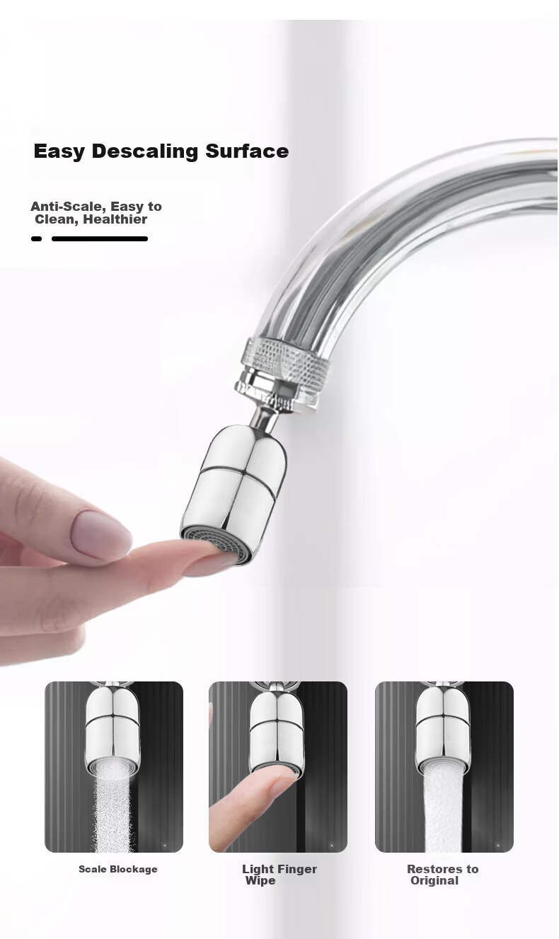 MOEN Faucet Aerator, Universal Water Splash-Proof, Extended Conversion Adapter, Aerator, 360° Crystal Water 9
