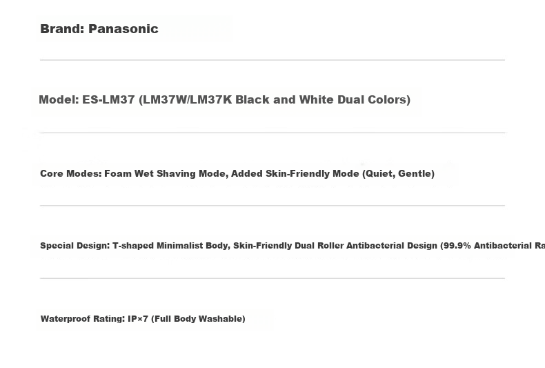 Panasonic New Little Hammer 4.0 Electric Shaver Reciprocating Smooth Dual Roller Skin-Friendly Portable Razor LM37 White 2026 New Model Gift for Boyfriend Birthday Price Guarantee 618 15