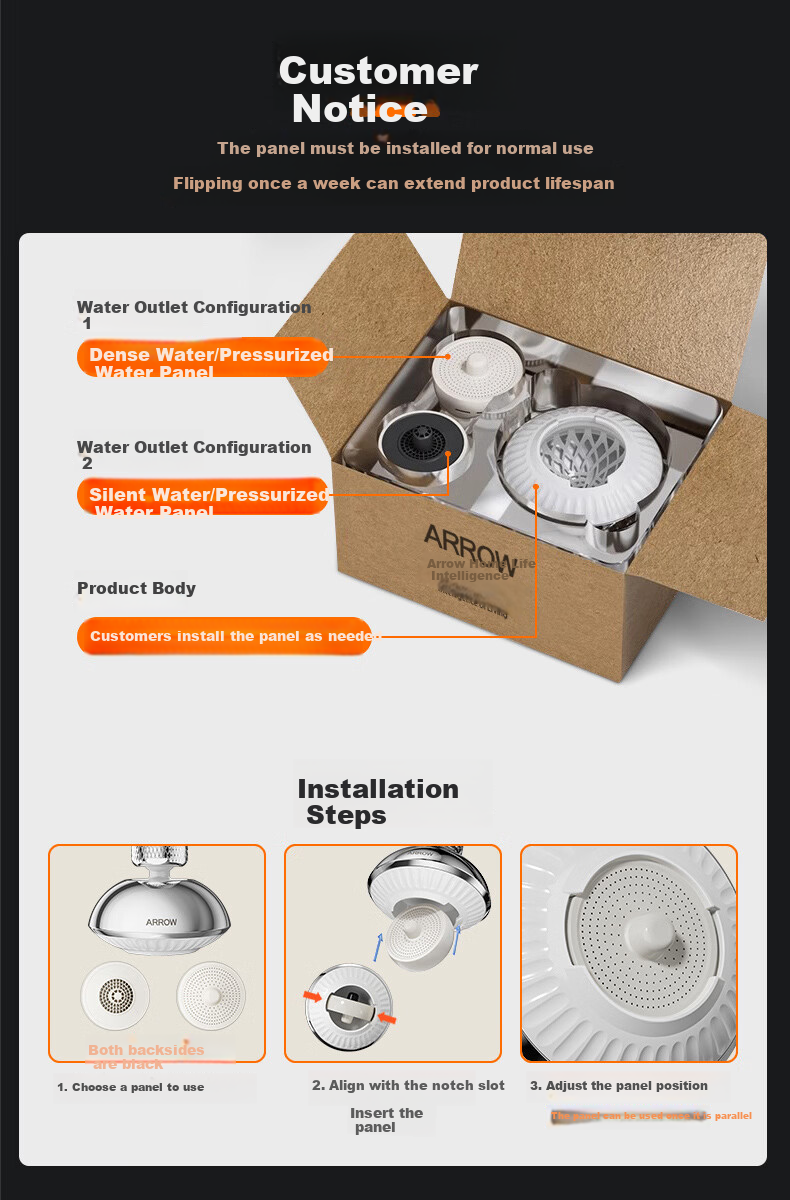 ARROW HT Small UFO Pressurized Splash-Proof Faucet Aerator Extender Dense Water Multi-Function 360° 13