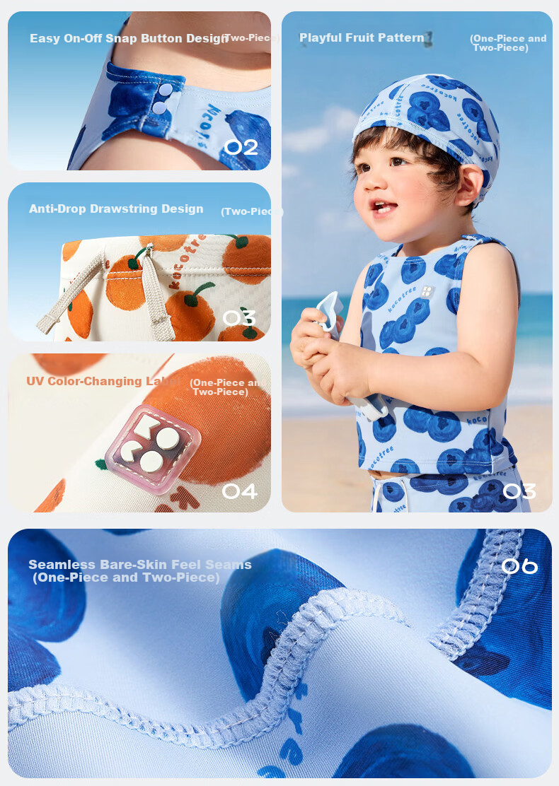 Kocotree KK Tree Baby UV Protection One-Piece Swimsuit for Infants and Toddlers 28