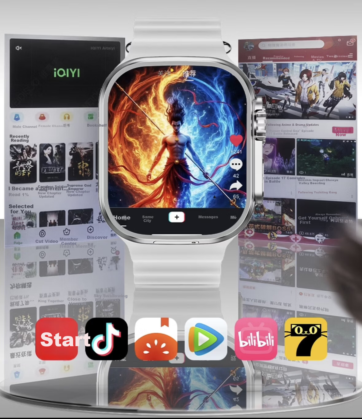 HAUWEGLL Huaqiangbei Smartwatch S11 Ultra Premium Edition 5G Full Network Phone Watch with SIM Card for Adults and High School Students 9