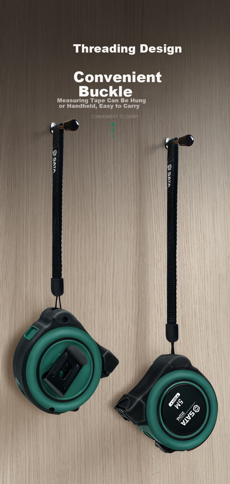 SATA 91333A Kaifeng Series Rubber-Coated Steel Tape Measure, 3.5M X 16MM, Double-Sided Measuring Tape with Rubber Coating And Locking Mechanism 11