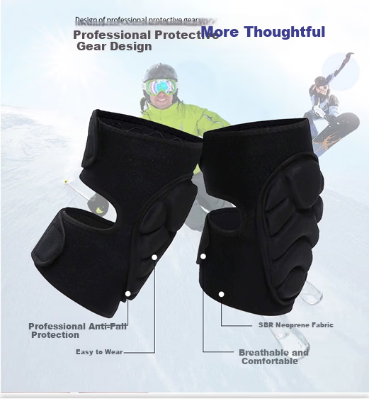 Chidong Anti-Collision Crawling Knee Pads Outdoor Thickened Protective Set with Built-in Guards Adjustable Black S 2