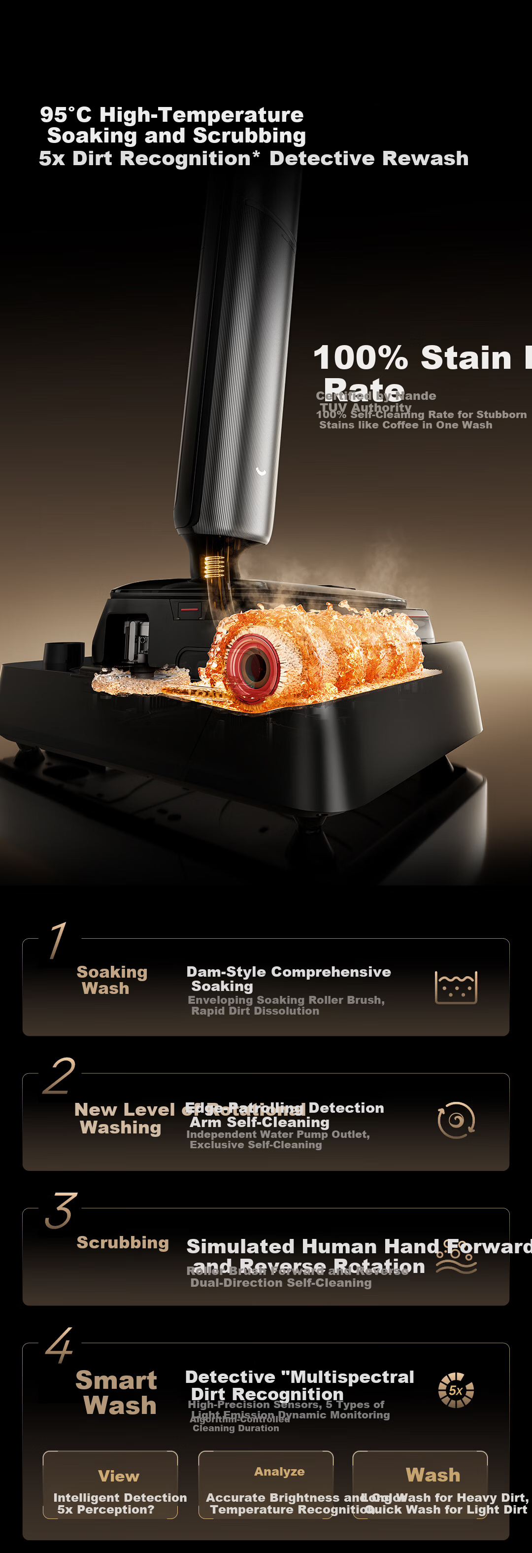 Dreame T70 Ultra Floor Washer with Edge Detection and Automatic Cleaning - 3-in-1 Vacuum, Mop, and Scrubber Robot 19