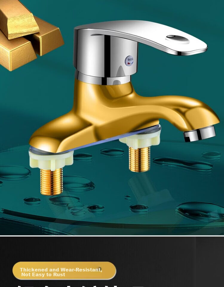 IVORPO [Germany] Dual-Hole Basin Faucet Hot and Cold Water Two-in-One Bathroom Washbasin Faucet 7