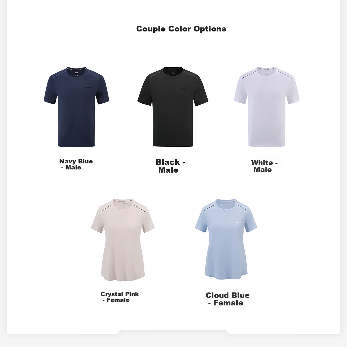 TOREAD Mall Same Style Quick-Dry Short Sleeve T-Shirt Couple Functional Breathable Stretch Crew Neck Sports Hiking Shirt TAJJAN81025 5