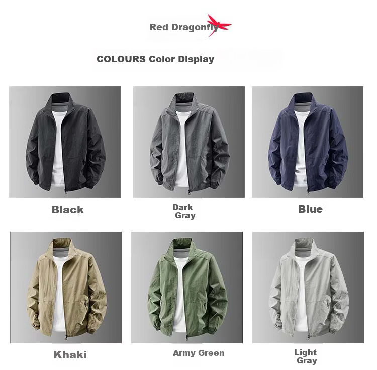 RED DRAGONFLY Men's Sun Protection Fishing Jacket Casual Cooling Breathable Quick-Dry Stand Collar Versatile Skin Jacket 3