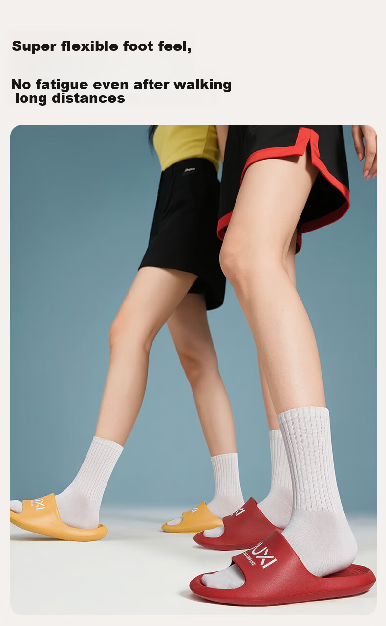 Puxi Banana Letter Print Trendy Slippers Non-slip EVA Material Couple Versatile Off-white 37-38 6