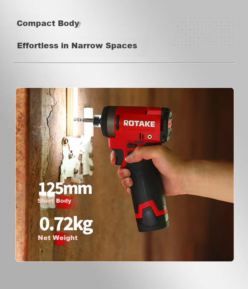 Rotary 16V Brushless Lithium Impact Cordless Drill Electric Screwdriver Power Tool S11 Color Box 5
