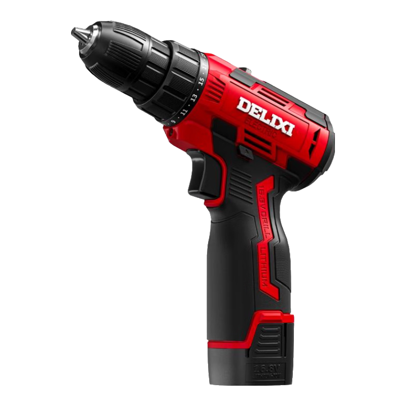 DELIXI ELECTRIC 21V Cordless Lithium Battery Electric Drill Multi-Function Household Mini Handheld Screwdriver Double Speed