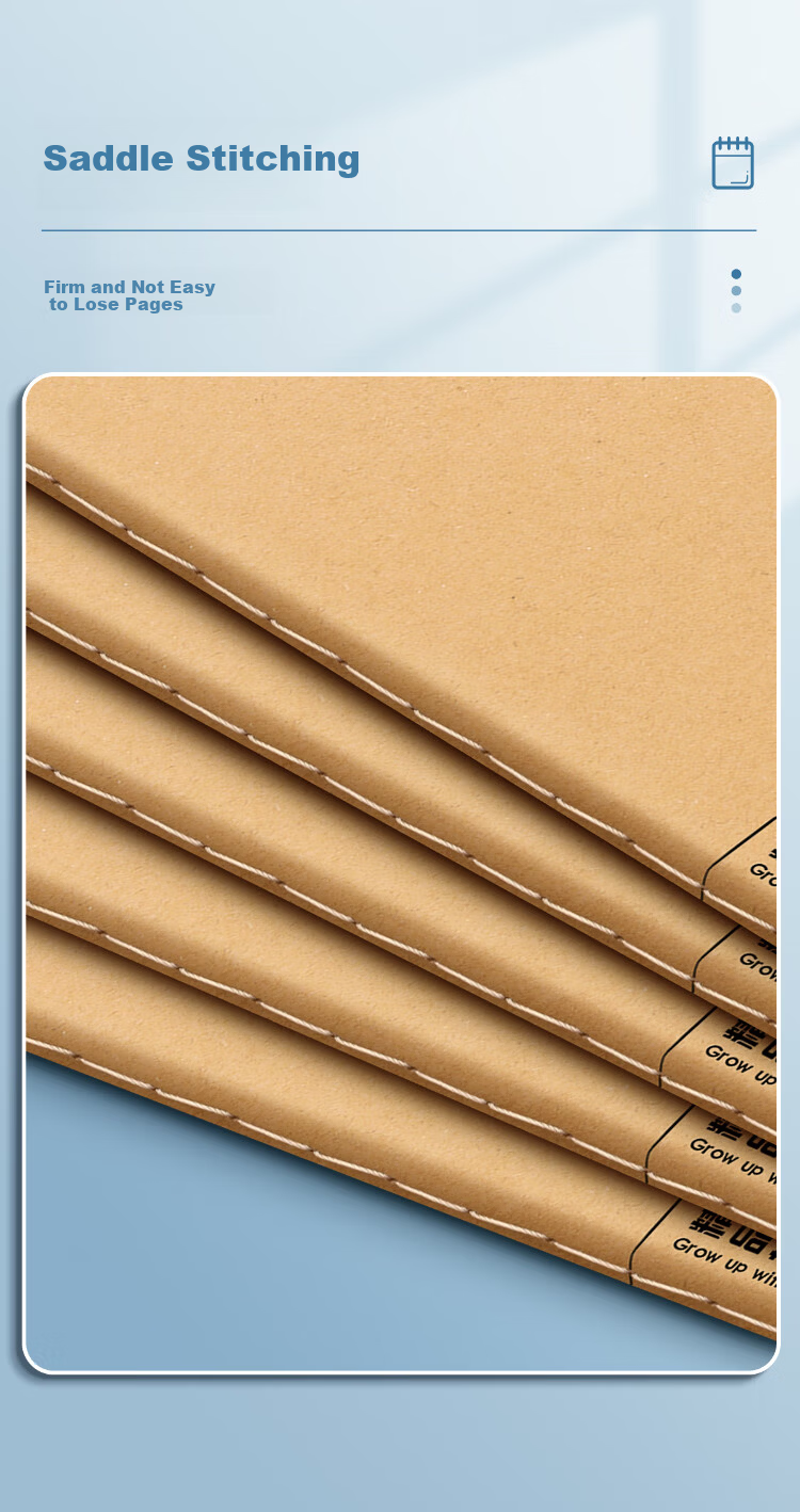 Liupin Academy Chinese Textbook 10-Pack 16K Exercise Books for Grades 3-6 Elementary Students Large Notebook Kraft Paper Practice Book Standard Notebook for Grades 4-5 High School and Middle School St 4