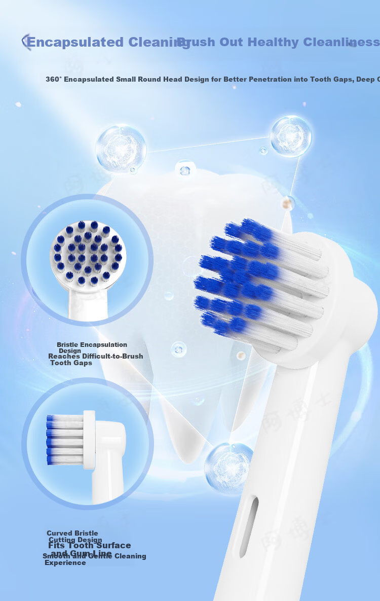 Doctor A Compatible Braun Oral-B Electric Toothbrush Heads D12/D16/D100/P2000/P4000 Soft Gum Care Replacement Toothbrush Heads 6-Pack 8