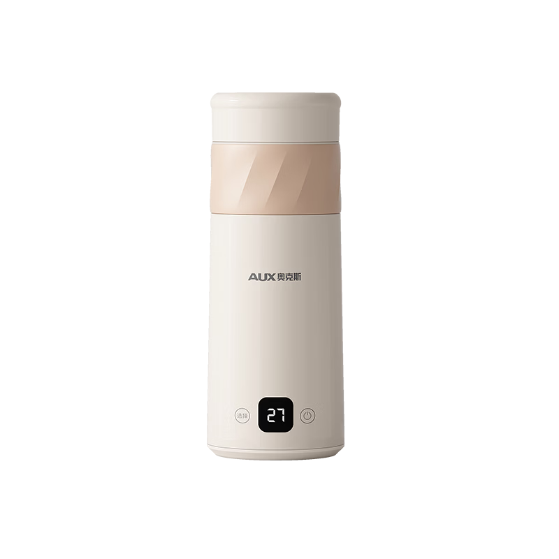 AUX Portable Electric Kettle Thermos Cup Temperature Control Mini Travel Smart Insulated Heating Cup 316L Stainless Steel 661