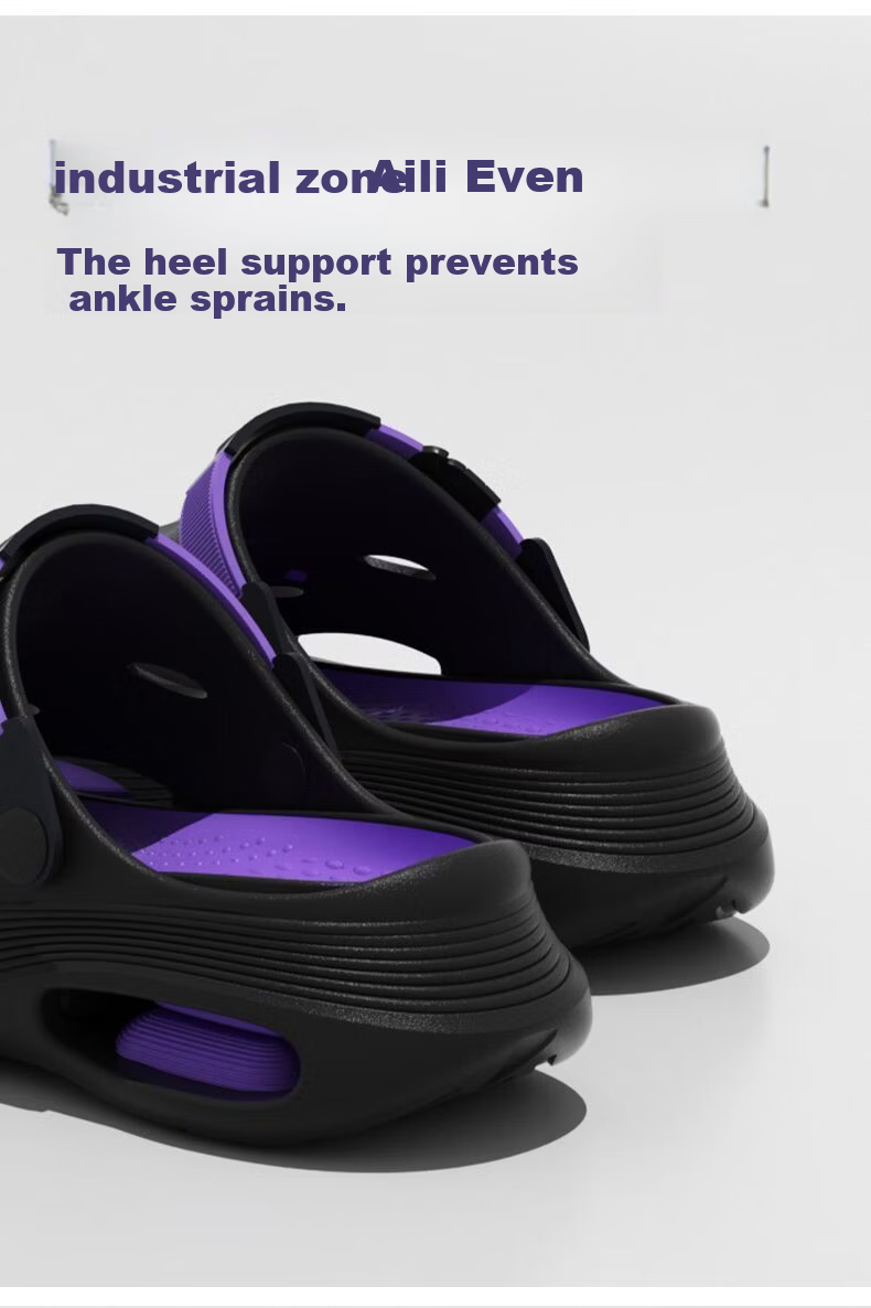 ZHIYING Men's Fishing Clogs Work Outdoor Sports Non-Slip Water Beach Sandals Black Size 42-43 4