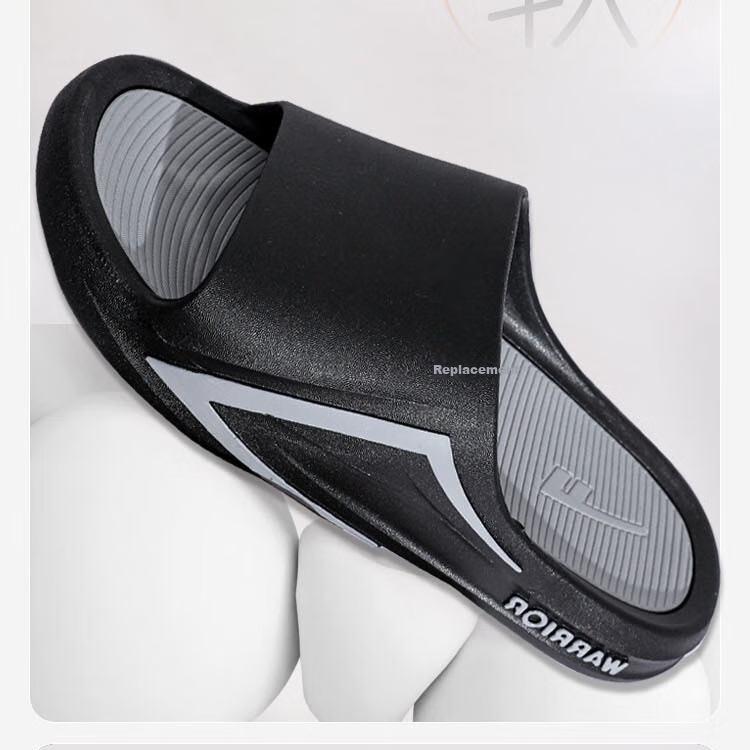 Huili Slippers, Comfortable for Stepping on Poop, Sports Bathroom Indoor Outdoor Wear, Non-Slip Sandals for Men, HL3980 Black And Gray, Size 46-47 5