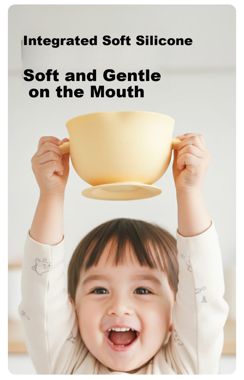 Lock&Lock Baby Feeding Bowl Egg Drop Soup Bowl Self-Feeding Silicone Suction Bowl Toddler Children's Lunch Box 3