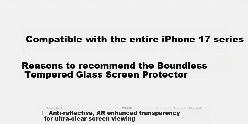 DIVI Borderless Screen Protector [AR Anti-Reflective | 2-Pack] for iPhone 17 Pro Max Tempered Glass Film, Apple 17 Pro Max Full-Coverage HD Anti-Fingerprint Drop-Resistant Screen Protector 3