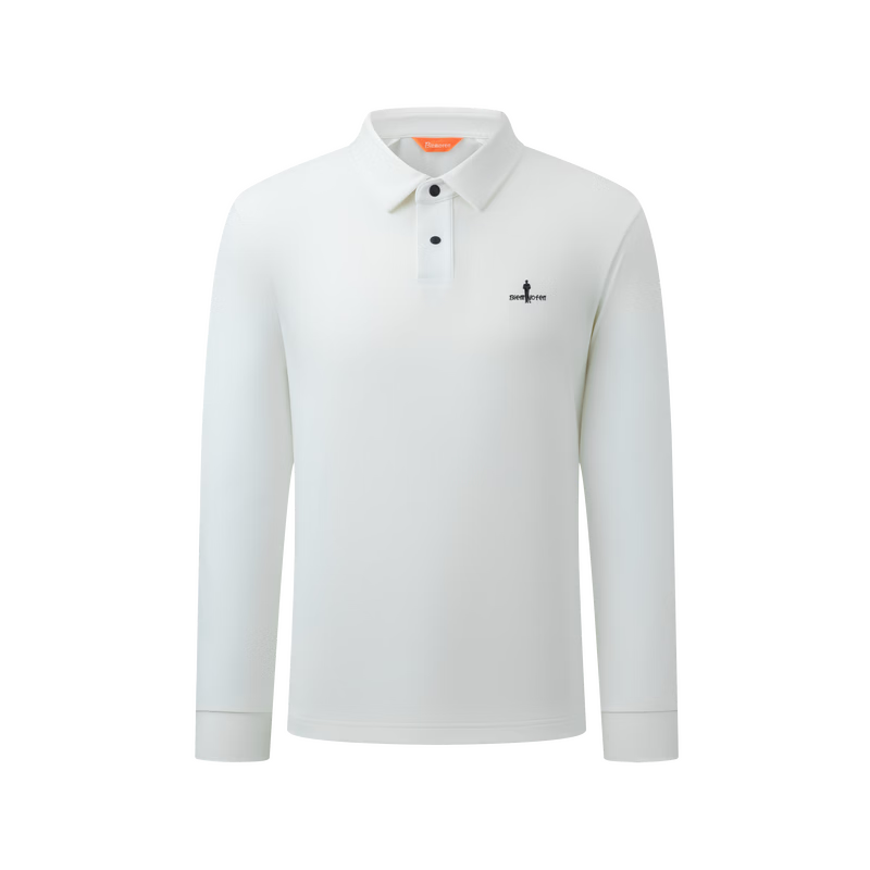 Biyinlefen [Lightweight Soft] Spring And Autumn Men's Casual Top, Solid Color, Commuter-Friendly, Skin-Friendly, Elastic Collar, Long-Sleeve POLO Shirt
