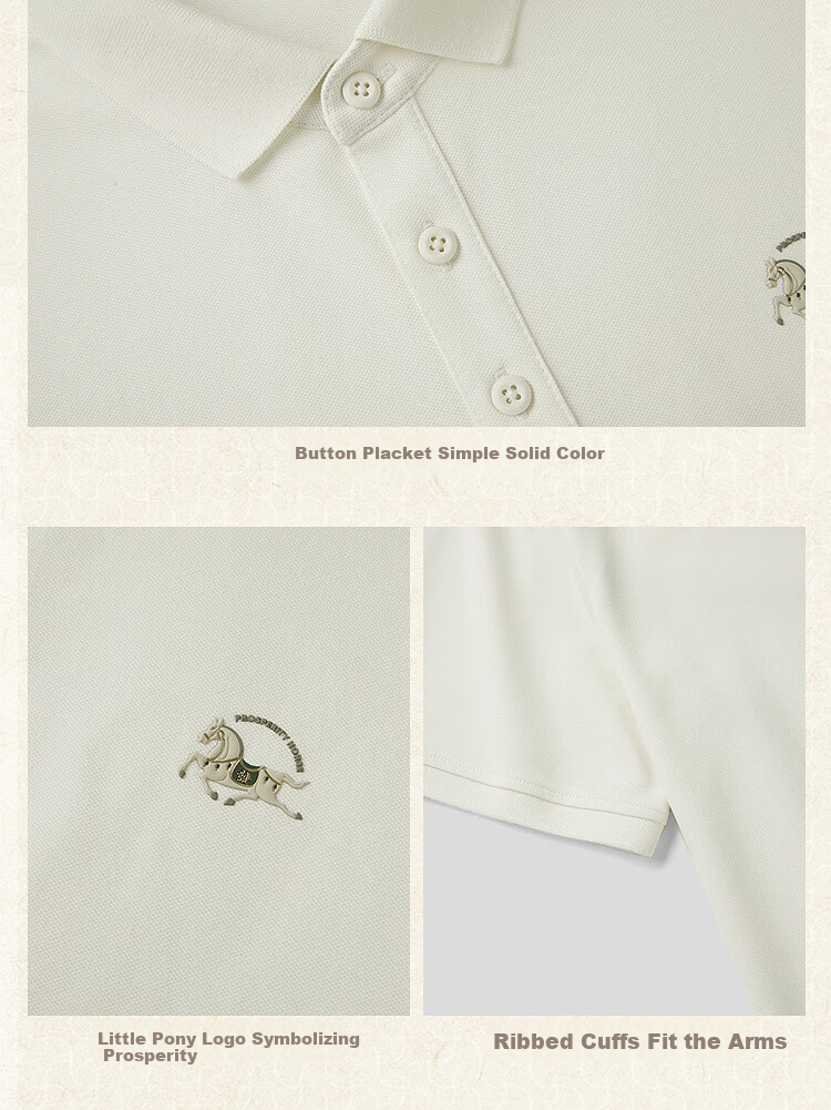HLA Heilan Home Men's Short Sleeve Polo Shirt 2026 New Year of the Horse Summer Father's Day Gift 13