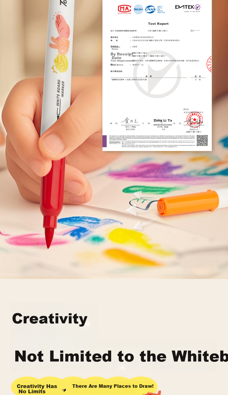 Touch Mark Colored Whiteboard Markers Soft Tip 8 Colors Washable Erasable Markers Large Capacity for Kids Early Education Doodle Board Writing Blackboard Pens for Children Students 7