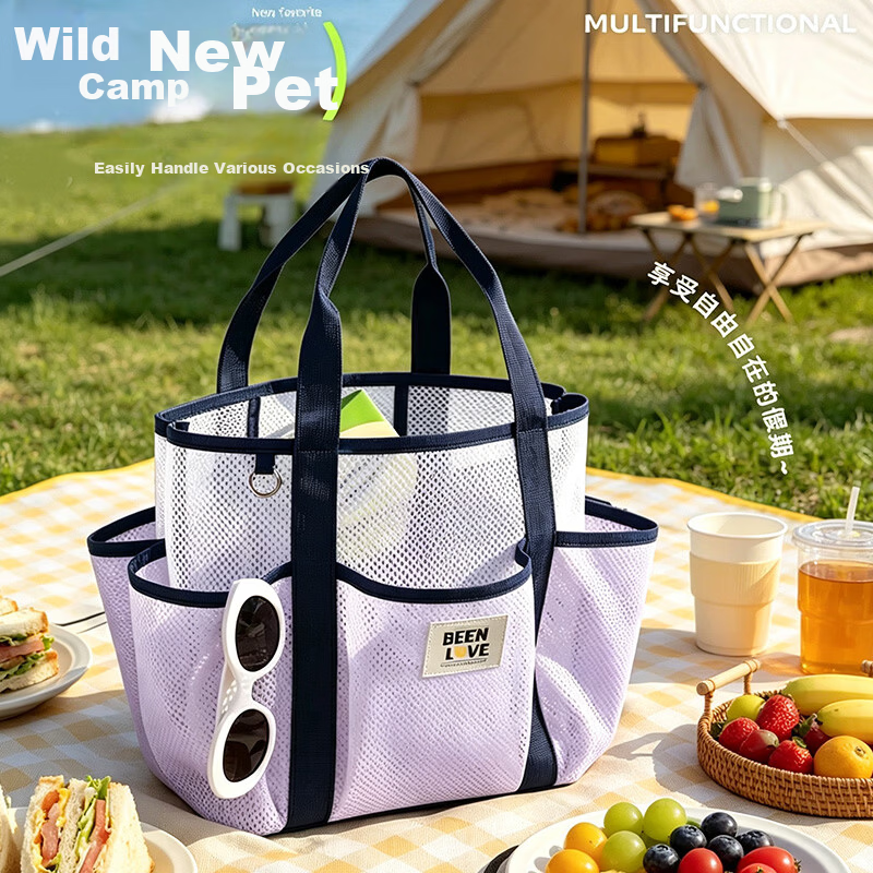 Kelorock Large Capacity Compartmentalized Portable Swimming Bag Toiletry Storage Bag Bathroom Beach Outdoor Camping Bag