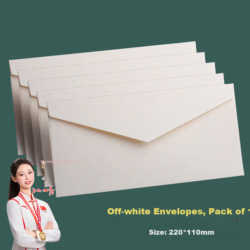 Dailuotang White Blank Envelopes 10-Pack Western Style Solid Color Vintage Business Envelopes Simple High-End Invitation Card Premium Event Envelopes T-57261