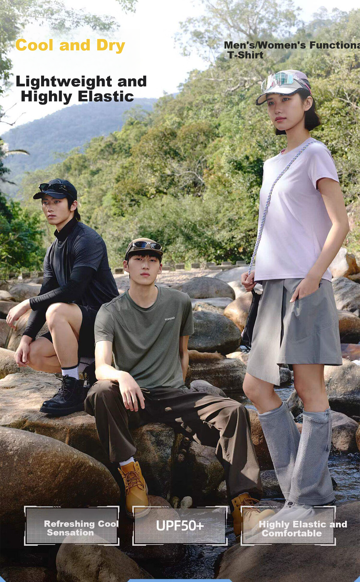 TOREAD Quick-Dry T-Shirt 26 Spring Summer New Couple Breathable Short Sleeve Sun Protection Round Neck Stretch Sports Top TAJJBO81754 1