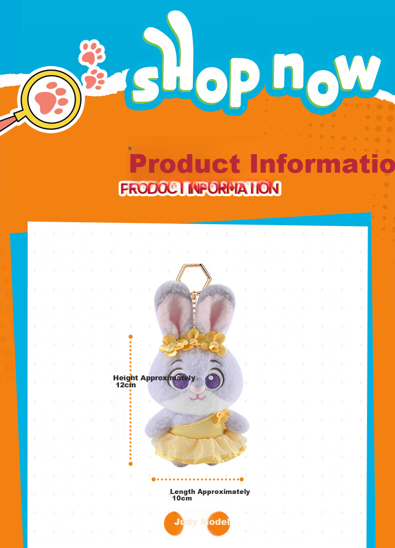 Disney Zootopia Nick Dance Party Mini Plush Doll Keychain Backpack Pendant Birthday Gift for Boys 3