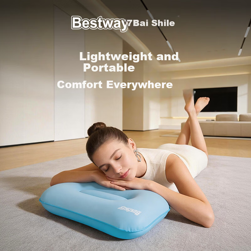 Bestway Press-Activated Self-Inflating Travel Pillow Portable Comfortable Nap Camping Sleep Pillow 671RA