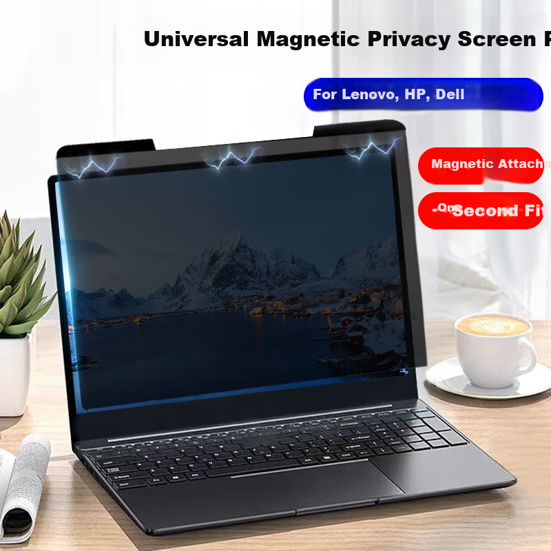 GOLDEN RAY Laptop Privacy Screen Protector 14 Inch 16:9 Universal Magnetic Matte Anti-Spy Film for Lenovo Asus Dell HP Toshiba
