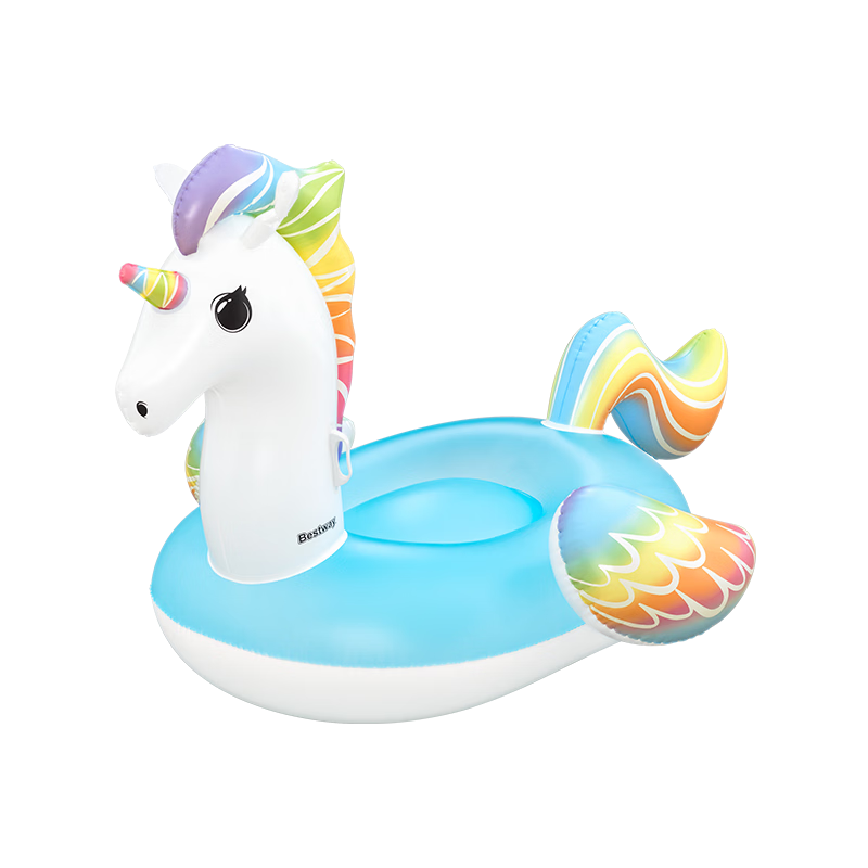 Bestway Unicorn Adult Inflatable Water Ride Swimming Ring Children's Inflatable Toy Thick and Leak-Proof with Hand Pump Included