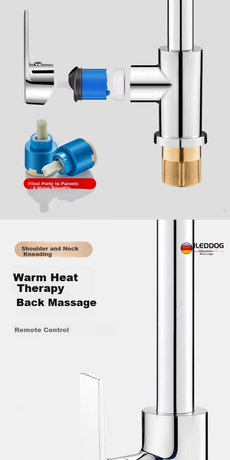 ILeddog [Germany] All-Copper Kitchen Faucet for Sink, Hot and Cold Swivel Tap CFLT-LR 11