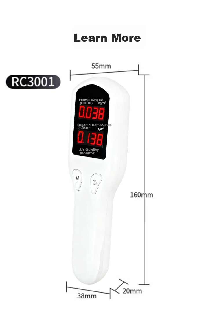 Padi Ling Formaldehyde Detector Carbon Dioxide High-Precision Home Air Quality Tester Indoor Formaldehyde Meter 5-in-1 9