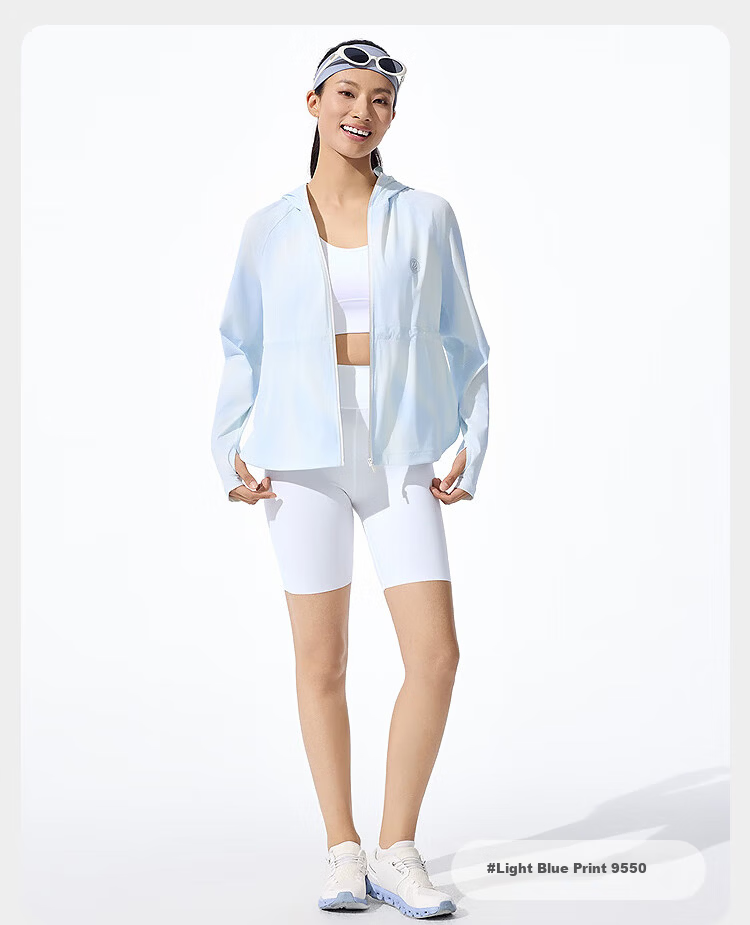 BOSIDENG Summer National Standard Original Yarn Women's Sun Protection Jacket UPF100+ UV Protection Casual Sports Travel Coat 25
