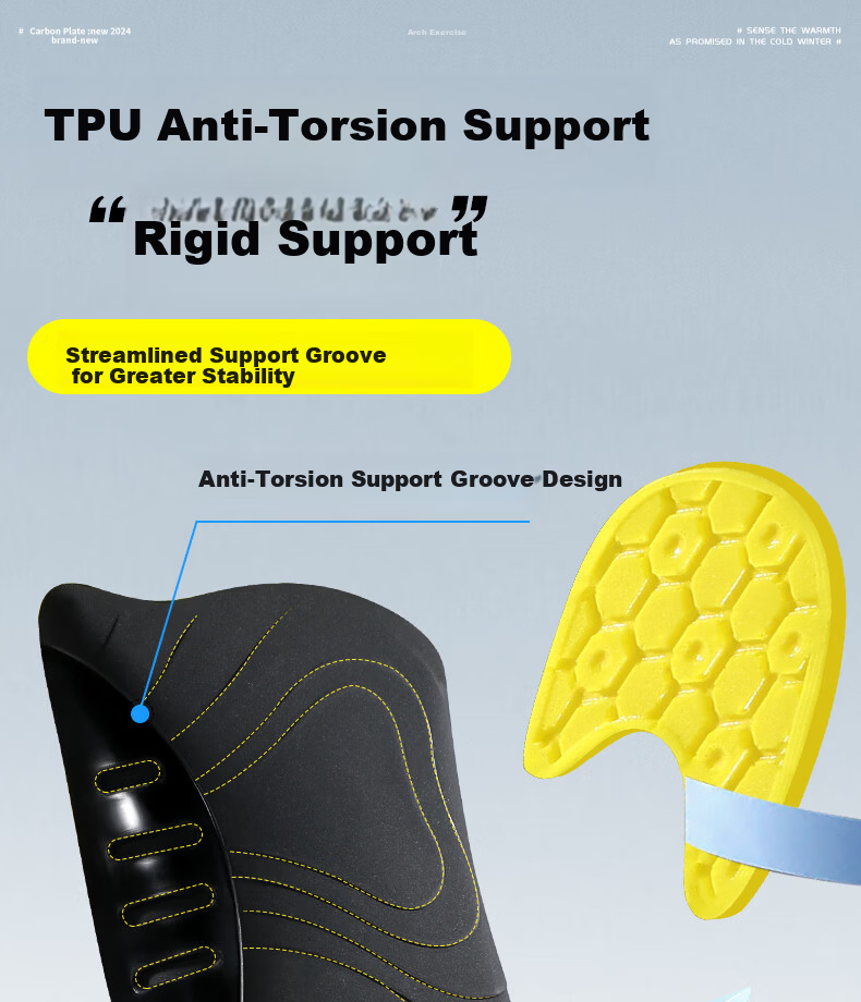 3515 Arch Support Insoles for Men Soft Thickened Anti-Odor Flat Feet Comfortable Sports High Elastic Shock Absorption 8