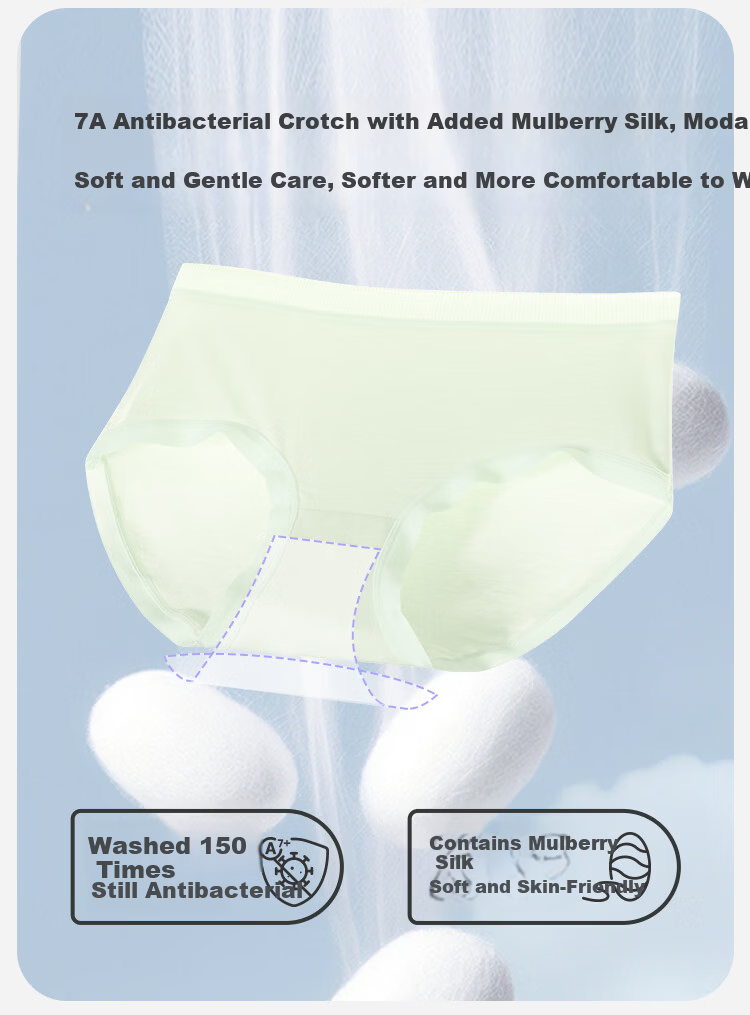Jiusuiban First Wear No-Wash Children's Underwear Girls 7A Antibacterial Milk Cotton Briefs Large Kids Silk Crotch Travel Shorts 5