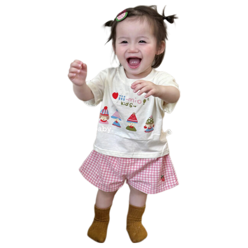 FADOBABY Girls Summer Outfit Cute Toddler Short Sleeve T-Shirt and Shorts Two-Piece Set