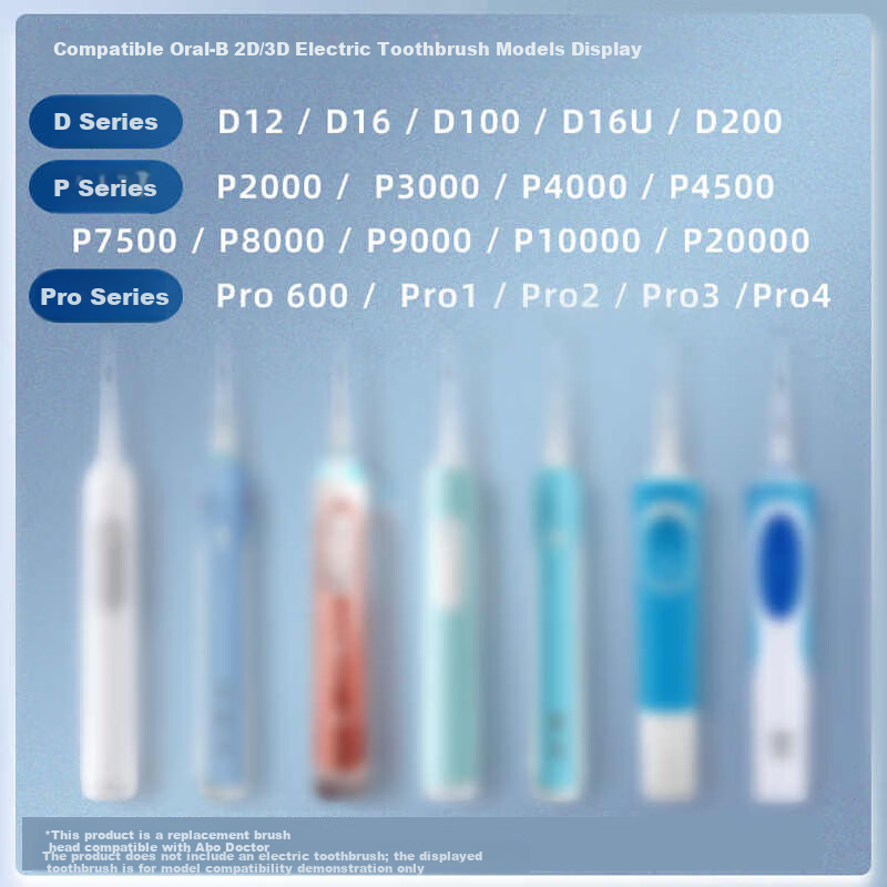 Doctor A Compatible Braun Oral-B Electric Toothbrush Heads D12/D16/D100/P2000/P4000 Soft Gum Care Replacement Toothbrush Heads 6-Pack