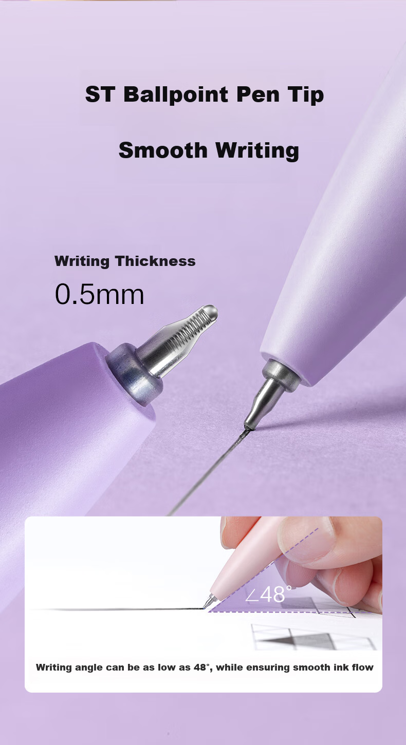 NUSIGN Retractable Gel Pen Black, Imported Ink with Precision Tip And Protective Sleeve, Signature Pen for Office Use, 12 Pcs NS559 [Best-Selling Product], High-End Brand Under Deli 6