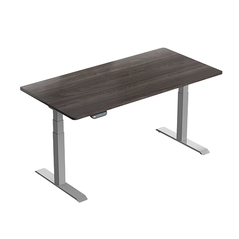 Loctek Height Adjustable Desk, Computer Desk, Gaming Standing Desk, Office Study Desk E5-N Gray Wood Grain Color 1.4M