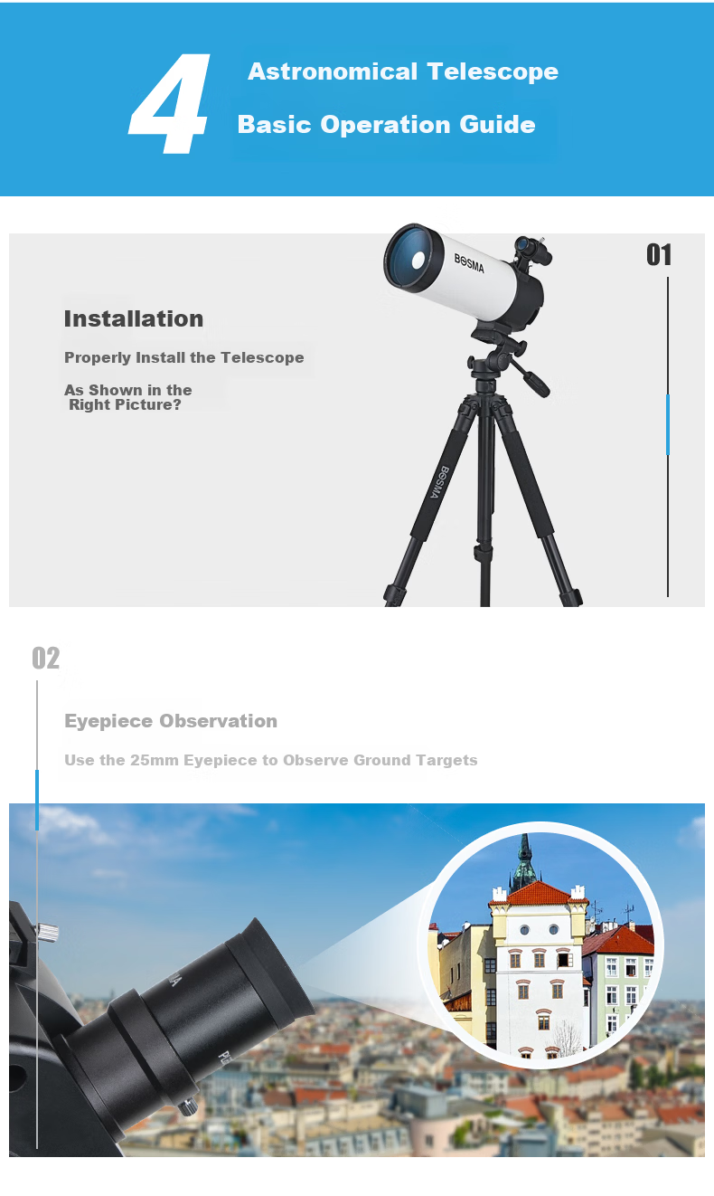 Borg Crown Astronomical Telescope Mak102/1400 High-Power HD Professional Stargazing Large Aperture 10